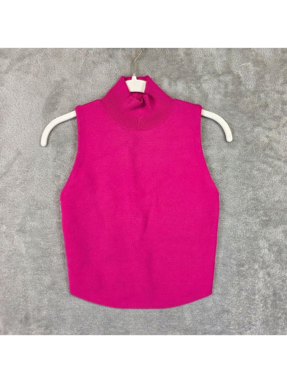 House Of Harlow 1960 Sweater Vest Womens XS Pink Turtleneck Knit Sleeveless